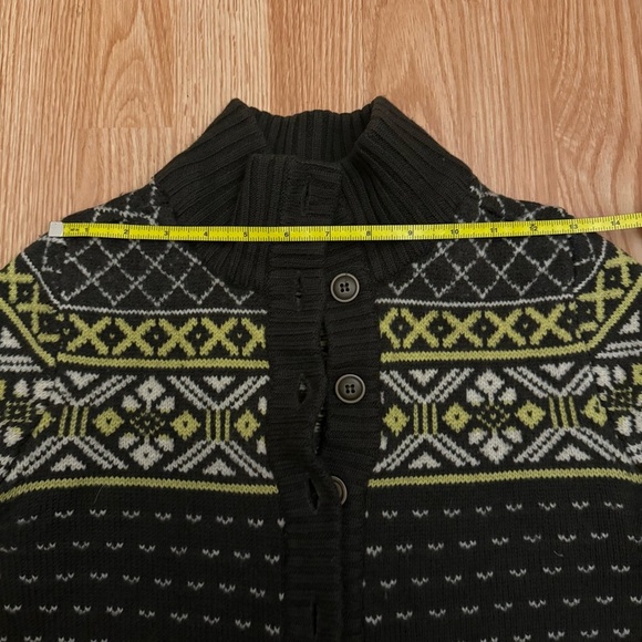 CARVE DESIGNS Merino Wool Button Down Fair Isles Print Cardigan Sweater Size S - Picture 10 of 10